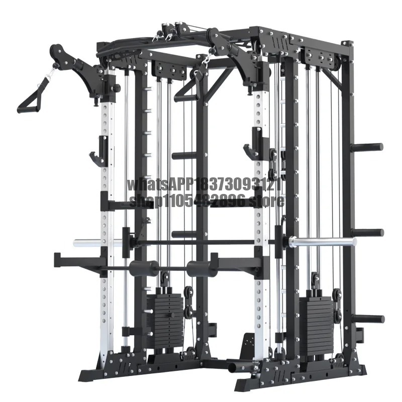 Home Gym Rack With Cables - Commercial Power Squat Rack Cage Multi-Functional