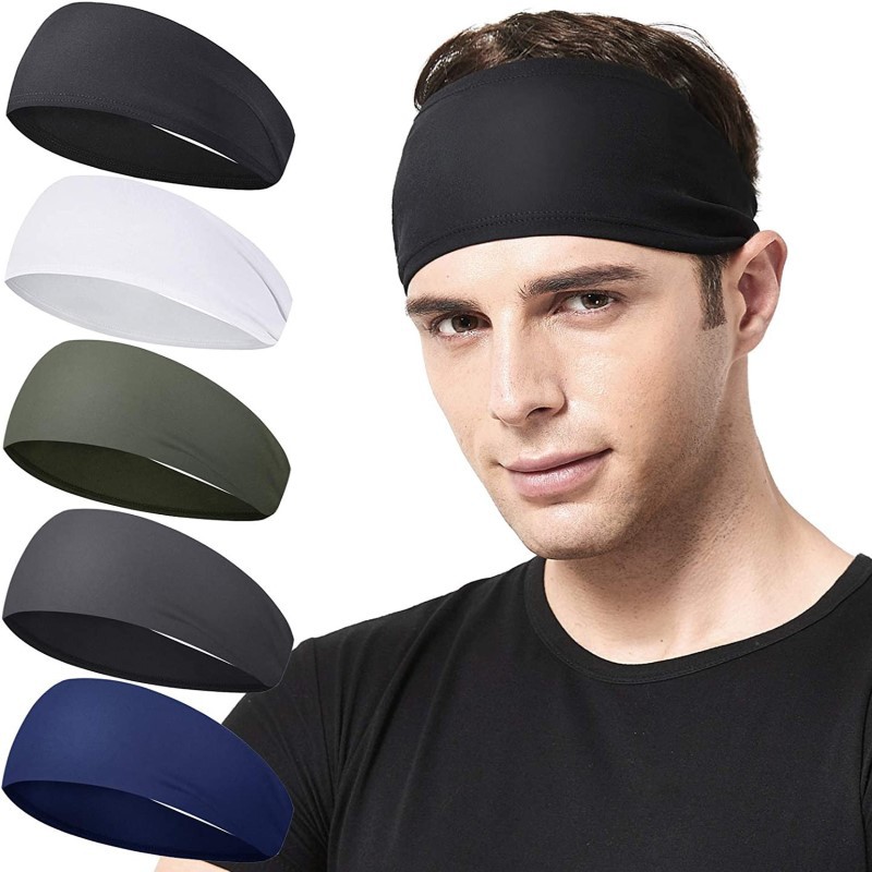 Home Gym Aesthetic - Unisex Elastic Sports Headband Absorbent Sweatband