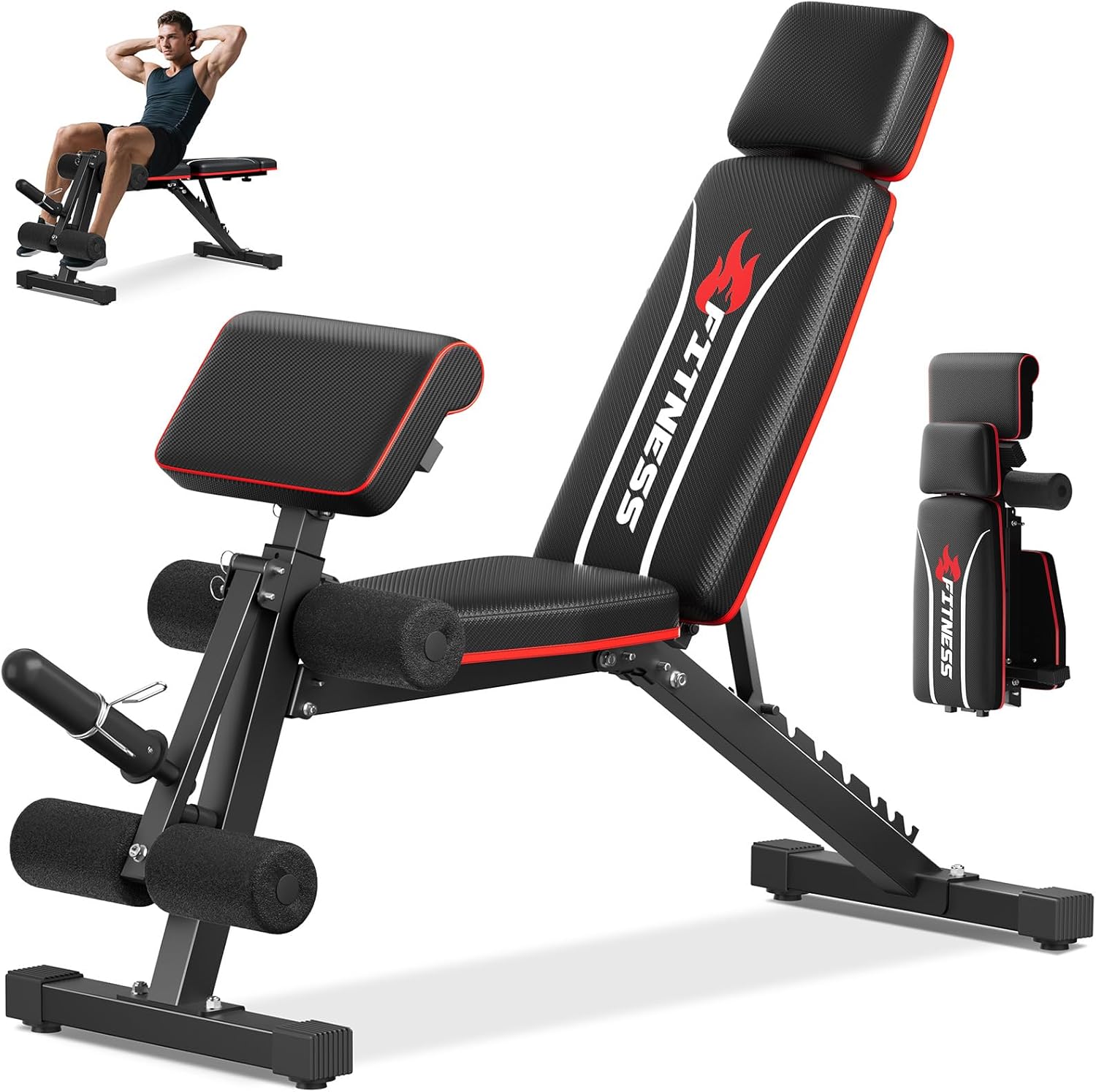 Home Gym Bench - Home Gym Foldable Weight Bench, Alloy