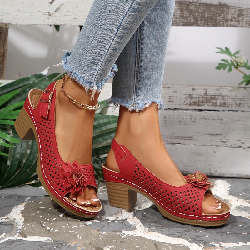 Women Chunky Heel Sandals Summ - огляд і ціна Ankle Strap Attachment