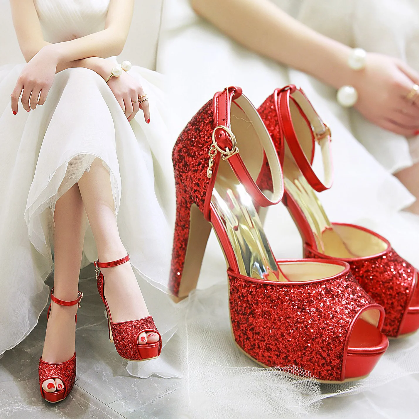 Silver Summer Women High Heel  - огляд і ціна Ankle Strap Attachment