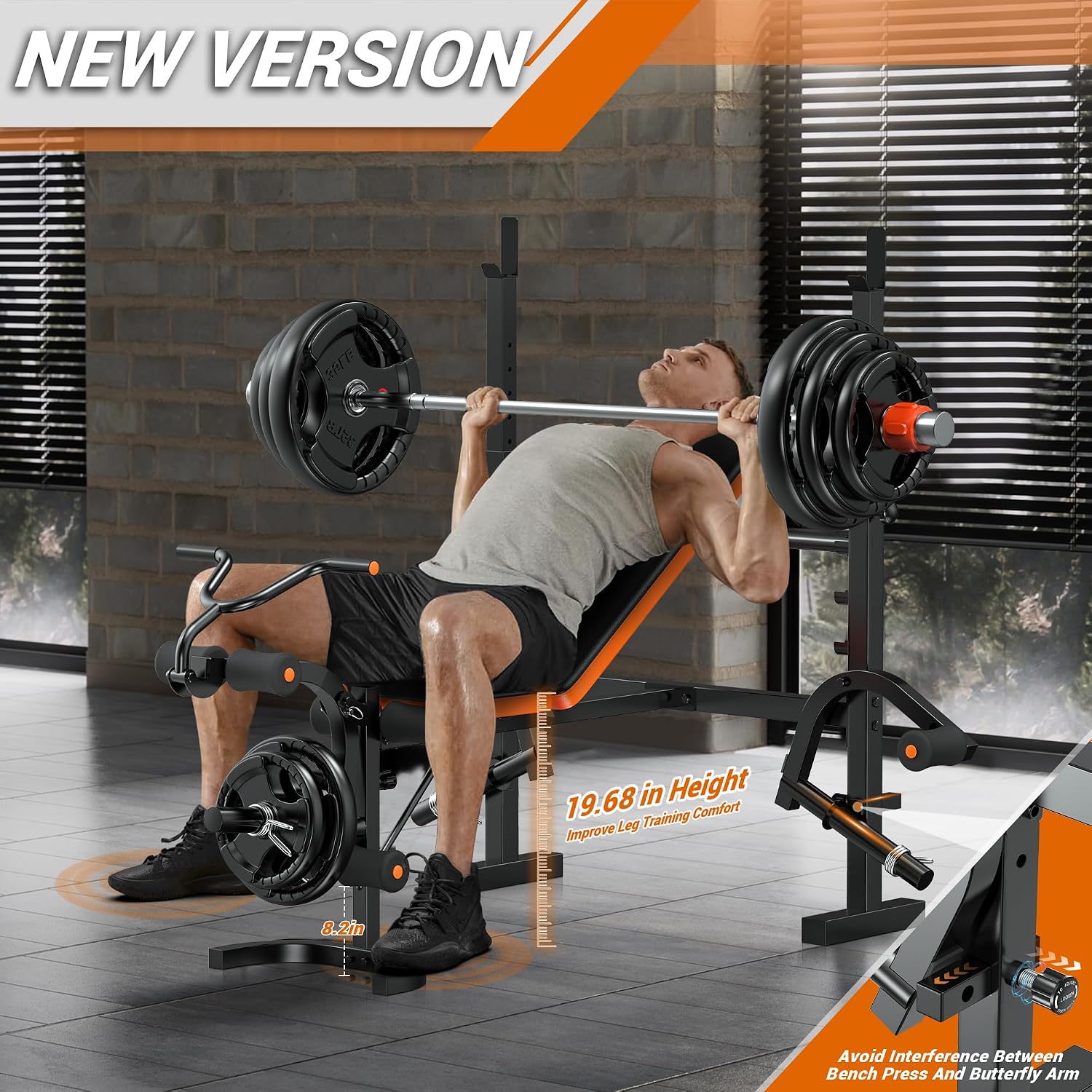 Weight Bench 770LBS with Leg E - огляд і ціна Home Gym Leg Extension