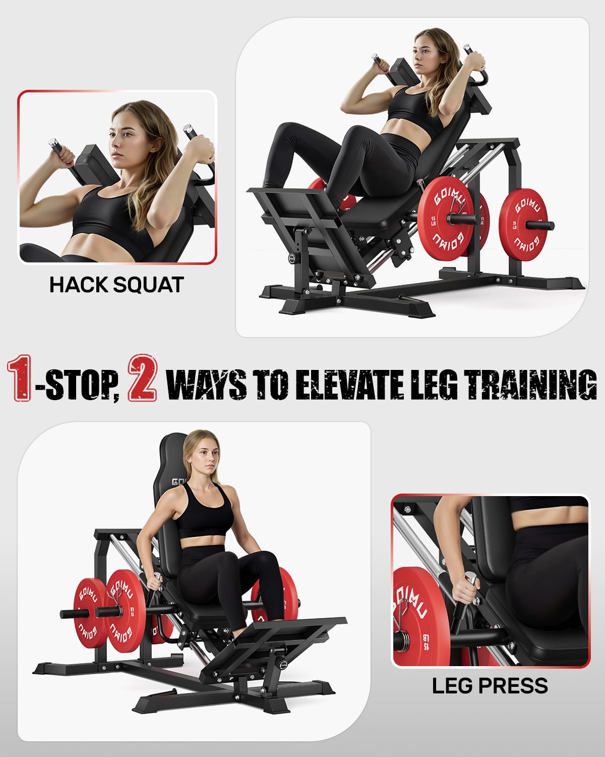 L5 Leg Press Hack Squat Machin - огляд і ціна Home Gym With Leg Press