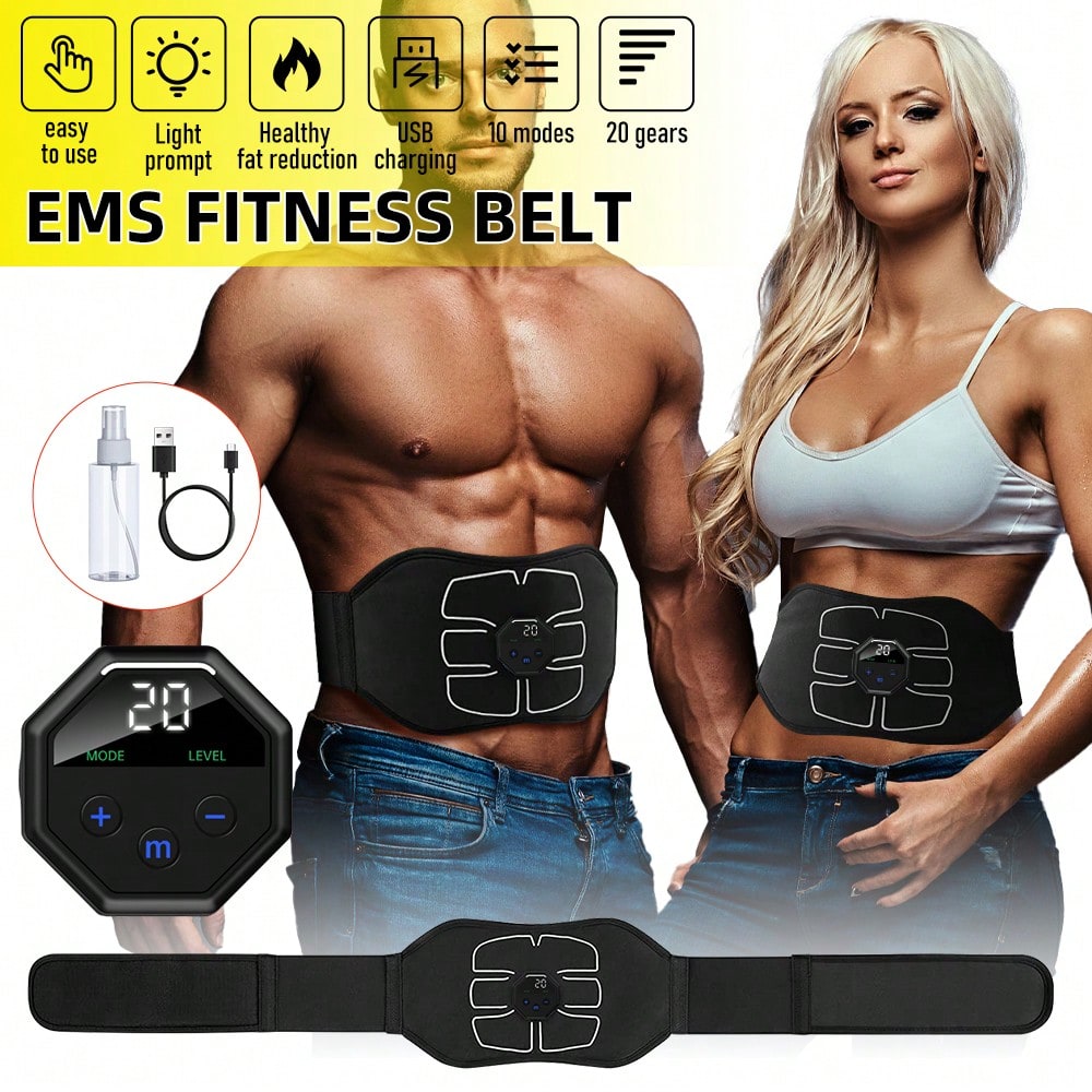 1Pc Abdominal Trainer Belt USB - огляд і ціна Home Gym Essentials