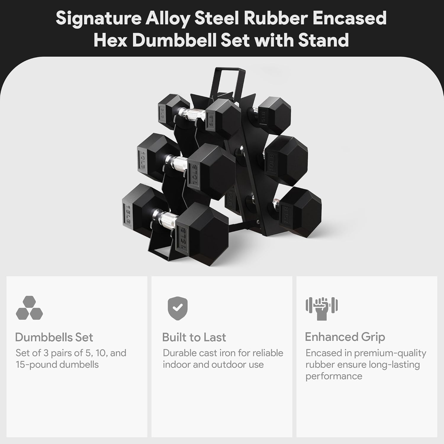 Home Gym Exercise, Rubber Enca - огляд і ціна Home Gym Dumbbell Set