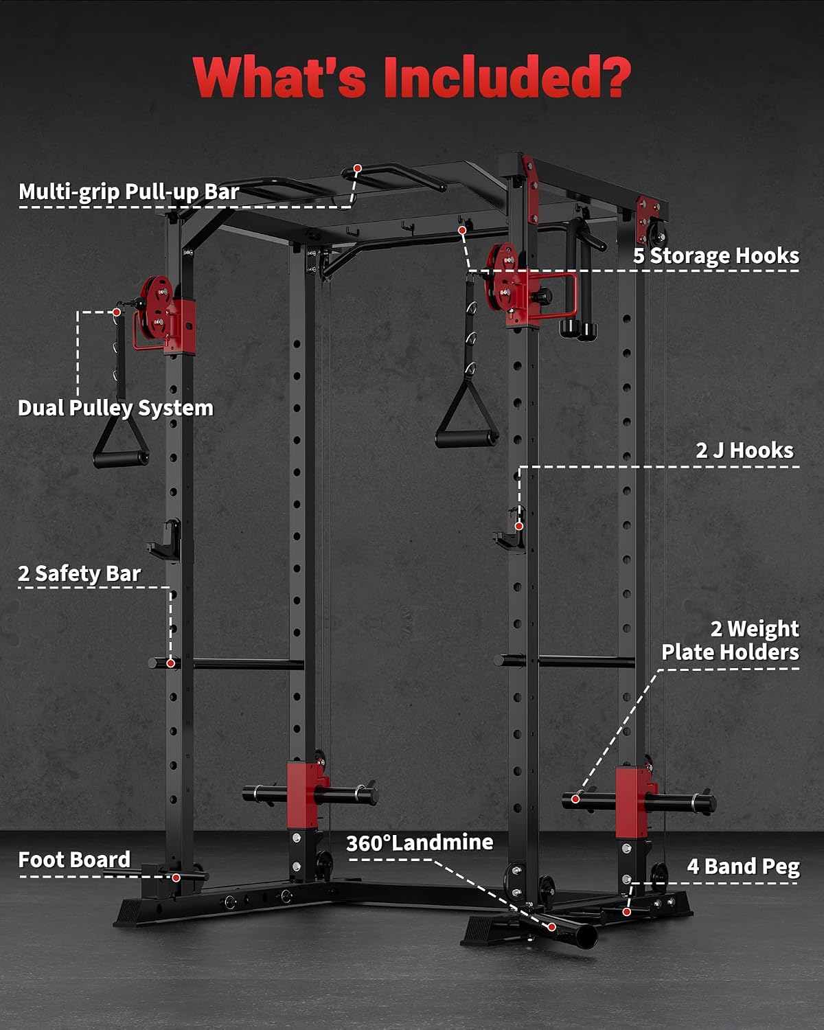 Multi-Functional Power Rack fo - огляд і ціна Home Gym Rack With Cables