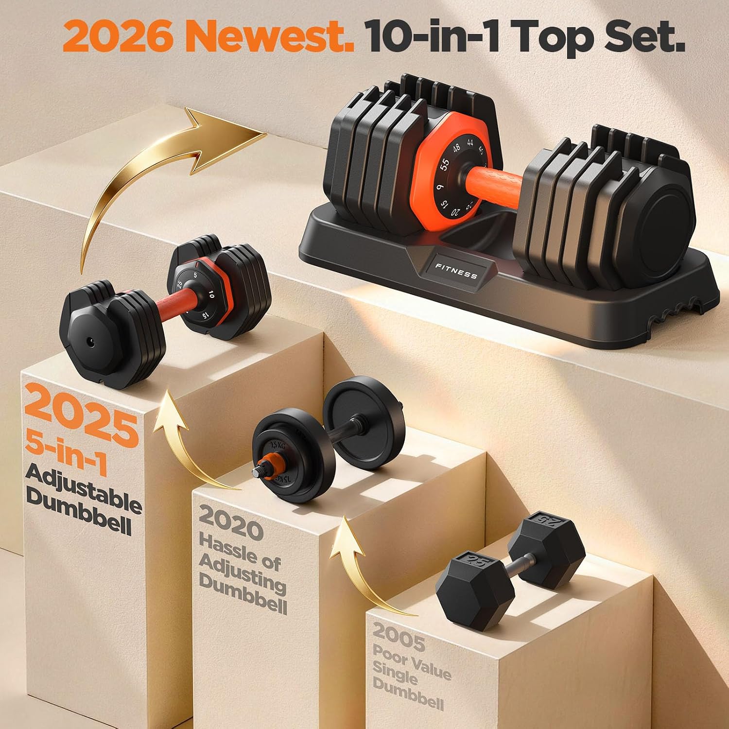 Adjustable Dumbbell Set 5-in-1 - огляд і ціна Home Gym Dumbbell Set