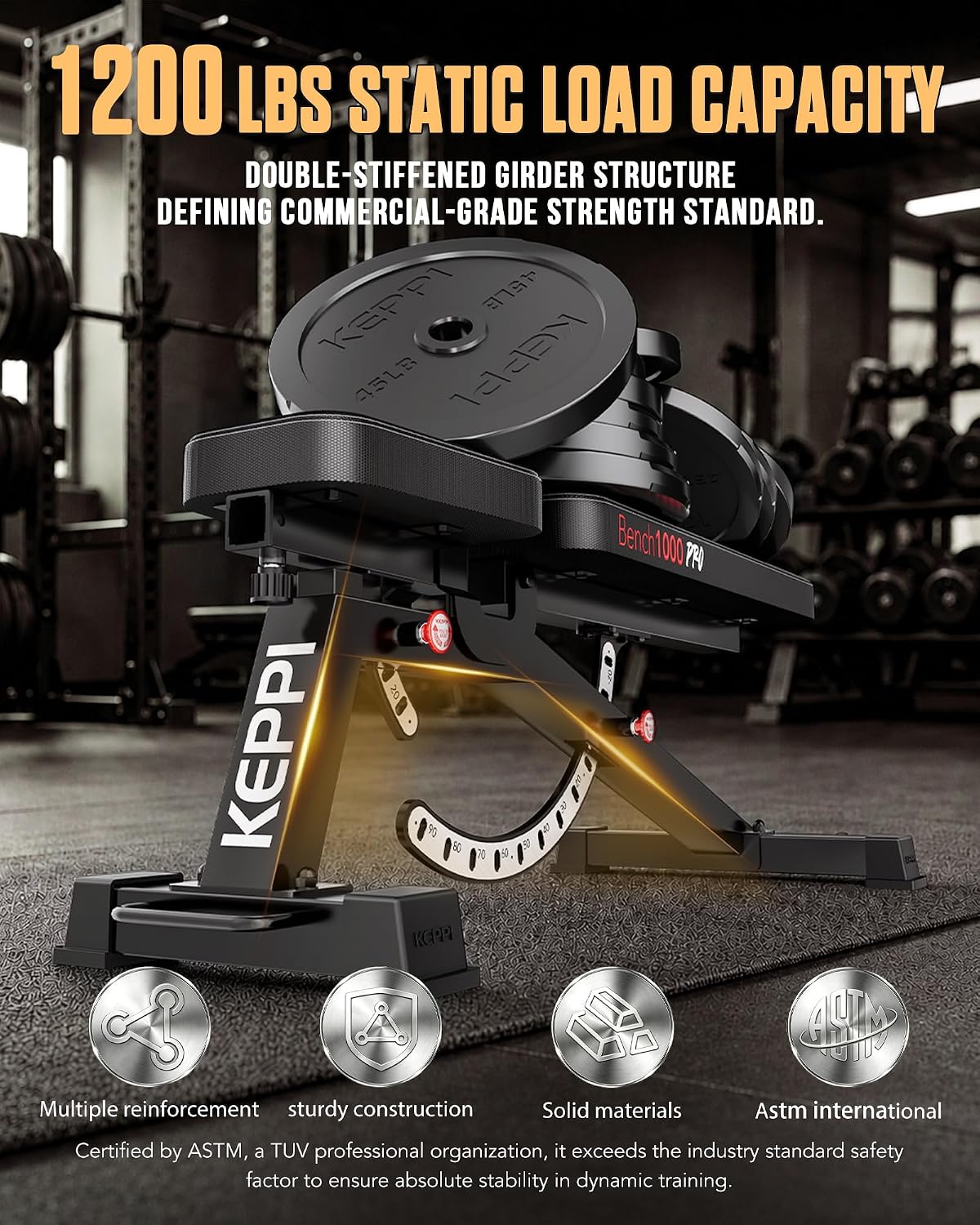 Adjustable Weight Bench 1200LB - огляд і ціна Home Gym Bench