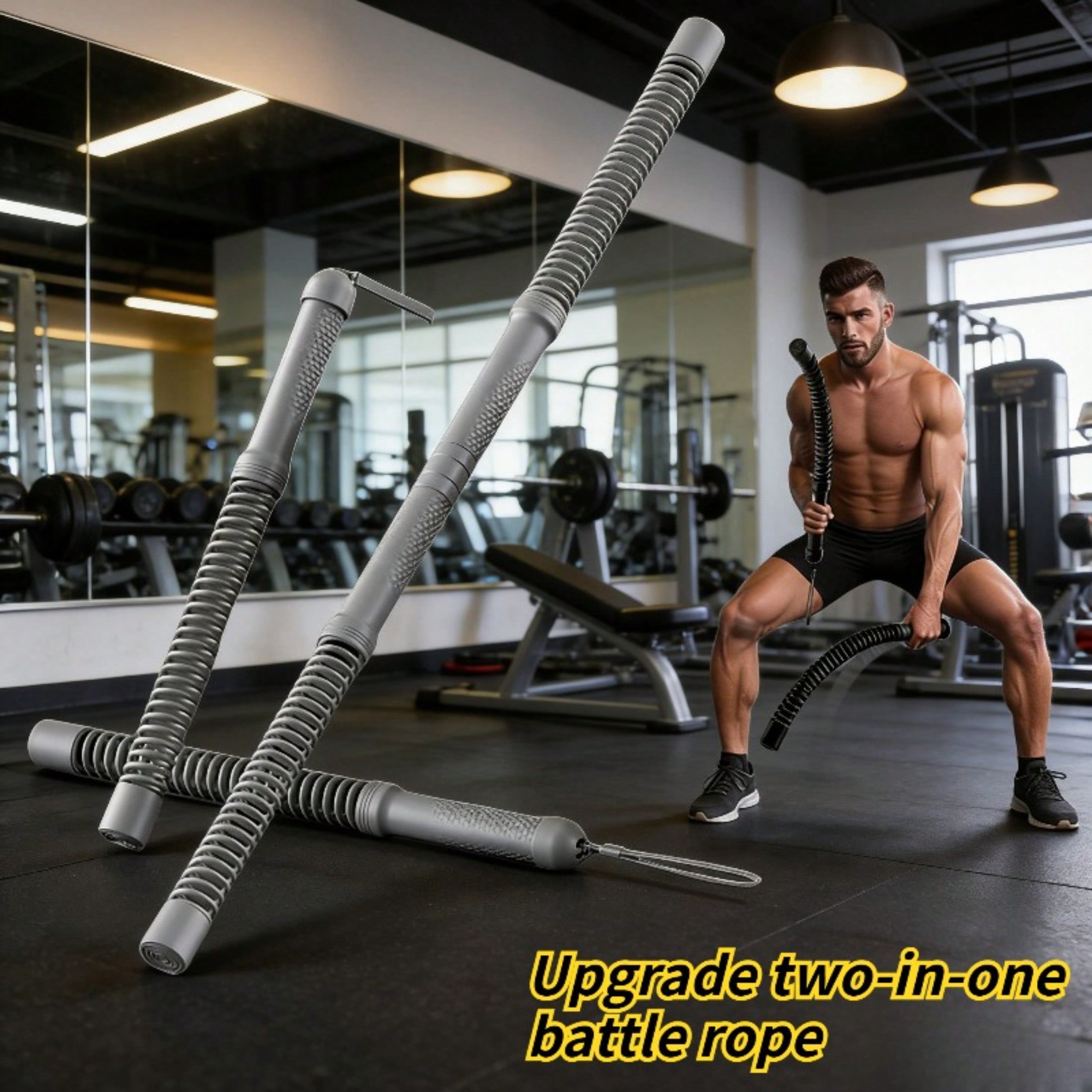 2-in-1 Upgraded Cordless Battl - огляд і ціна Battle Rope Heavy