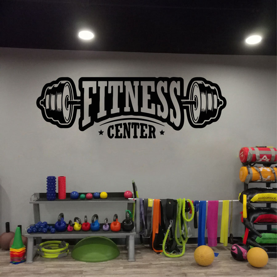 Gym vinyl decor wall decal fit - огляд і ціна Home Gym Aesthetic