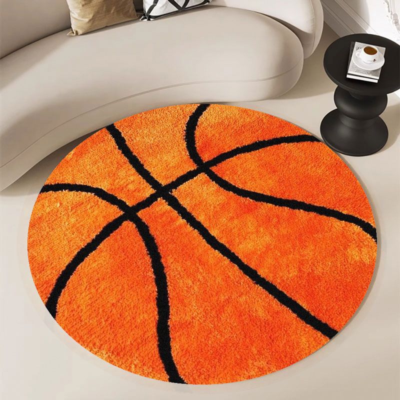Basketball Pattern Round Rug F - огляд і ціна Home Gym Aesthetic