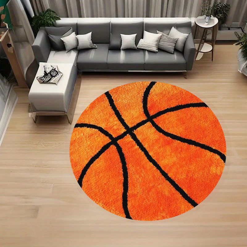 Basketball Pattern Round Rug F - огляд і ціна Home Gym Aesthetic
