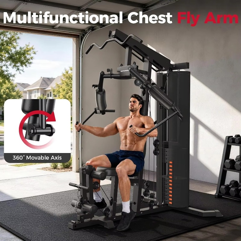 150lb Weight Stack Multifuncti - огляд і ціна Home Gym With Leg Press